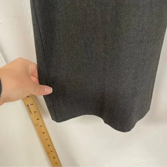Ann Taylor Grey Straight Leg Womens Trouser Dress Pants 4 Career Office Work - Picture 3 of 3